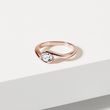 RING IN ROSE GOLD WITH 0.5 CT BRILLIANT - BRILLIANT CUT DIAMOND ENGAGEMENT RINGS - ENGAGEMENT RINGS