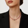 COLLIER EN RUBIS FACETTÉ AVEC PERLE DE TAHITI - COLLIERS AVEC MINÉRAUX - COLLIERS