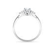BAGUE DELUXE AVEC UN DIAMANT ET BRILLANTS PÉRIPHÉRIQUES - BAGUES DE FIANÇAILLES EN DIAMANT - BAGUES DE FIANÇAILLES