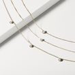 GOLD NECKLACE WITH A BEZEL SET DIAMOND PENDANT - DIAMOND NECKLACES - NECKLACES