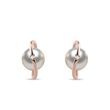BOUCLES D'OREILLES ORIGINALES AVEC PERLE AKOYA EN OR ROSE - BOUCLES D'OREILLES EN PERLES - PERLES