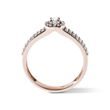 ROSE GOLD ENGAGEMENT RING WITH A CENTRAL BRILLIANT - DIAMOND ENGAGEMENT RINGS - ENGAGEMENT RINGS