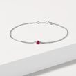 BRACELET EN OR BLANC AVEC RUBIS - BRACELETS AVEC GEMMES - BRACELETS