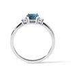 LONDON TOPAZ AND DIAMOND WHITE GOLD RING - TOPAZ RINGS - RINGS