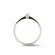 ANNEAU MINIMALISTE D'OR JAUNE AVEC DIAMANT - TAILLE BRILLANT - BAGUES DE FIANÇAILLES