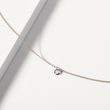 ROSE GOLD NECKLACE WITH BEZEL DIAMOND - DIAMOND NECKLACES - NECKLACES