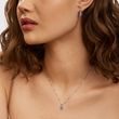 TANZANITE AND DIAMOND DROP EARRINGS IN WHITE GOLD - TANZANITE EARRINGS - EARRINGS