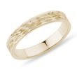 MEN'S ENGRAVED WEDDING RING IN YELLOW GOLD - RINGS FOR HIM - WEDDING RINGS