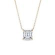 LAB GROWN ASSCHER DIAMOND GOLD NECKLACE - DIAMOND NECKLACES - NECKLACES