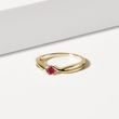 Ruby ring in 14k yellow gold