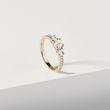 MODERN WHITE GOLD RING WITH MORGANITE AND DIAMONDS - MORGANITE RINGS - RINGS