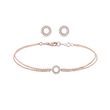 DIAMOND CIRCLE JEWELRY SET IN ROSE GOLD - DIAMOND SETS - FINE JEWELRY