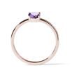 OVAL AMETHYST ROSE GOLD RING - AMETHYST RINGS - RINGS