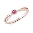Ring aus Roségold mit rosa Turmalin