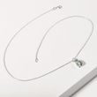 GREEN AMETHYST NECKLACE IN WHITE GOLD - AMETHYST NECKLACES - 