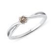 FEINER RING MIT CHAMPAGNERFARBENEM DIAMANTEN IN WEISSGOLD - VERLOBUNGSRINGE MIT FARBIGEN DIAMANTEN - VERLOBUNGSRINGE