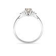 BAGUE AVEC DIAMANT CHAMPAGNE EN OR BLANC - BAGUES DE FIANÇAILLES AVEC DIAMANTS DE COULEUR - BAGUES DE FIANÇAILLES