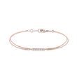DOPPELKETTENARMBAND MIT DIAMANTSTAB IN ROSEGOLD - ARMBÄNDER MIT DIAMANTEN - ARMBÄNDER