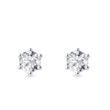 BOUCLES D'OREILLES EN OR BLANC AVEC DIAMANT 1 CT - PUCES D'OREILLES EN DIAMANT - BOUCLES D'OREILLES