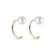 BOUCLES D'OREILLES MINIMALISTES EN OR AVEC PERLE - BOUCLES D'OREILLES EN PERLES - PERLES