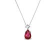 RUBY NECKLACE AND BRILLIANT IN WHITE GOLD - RUBY NECKLACES - NECKLACES