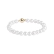 Akoya pearl bracelet with gold clasp