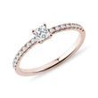 PRINCESS CUT DIAMOND RING IN ROSE GOLD - ENGAGEMENT DIAMOND RINGS - ENGAGEMENT RINGS