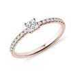 PRINCESS CUT DIAMOND STACKABLE RING IN ROSE GOLD - DIAMOND ENGAGEMENT RINGS - ENGAGEMENT RINGS
