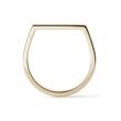 WIDE YELLOW GOLD FLAT TOP RING - YELLOW GOLD RINGS - RINGS