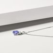 WHITE GOLD NECKLACE WITH TANZANITE AND DIAMOND - TANZANITE NECKLACES - NECKLACES
