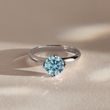WHITE GOLD 1CT BLUE DIAMOND ENGAGEMENT RING - RINGS WITH LAB-GROWN DIAMONDS - ENGAGEMENT RINGS