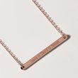 ROSE GOLD NECKLACE WITH A SMOOTH HORIZONTAL BAR - ROSE GOLD NECKLACES - NECKLACES