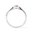 WHITE GOLD RING WITH PINK SAPPHIRE AND DIAMONDS - SAPPHIRE RINGS - RINGS