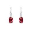 BOUCLES D’OREILLES PENDANTES EN OR BLANC AVEC DIAMANTS ET RUBELLITES - BOUCLES D'OREILLES EN TOURMALINE - BOUCLES D'OREILLES