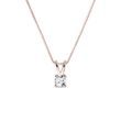 PENDENTIF CLASSIQUE EN OR ROSE ET DIAMANT - COLLIERS AVEC DIAMANTS - COLLIERS