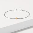 BRACELET EN OR BLANC AVEC CITRINE - BRACELETS AVEC GEMMES - BRACELETS