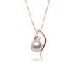 COLLIER D'OR ROSE AVEC PERLE AKOYA - PENDENTIFS EN PERLES - PERLES