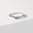 BAGUE EN OR BLANC ET DIAMANT BLEU - BAGUES DE FIANÇAILLES AVEC DIAMANTS DE COULEUR - BAGUES DE FIANÇAILLES