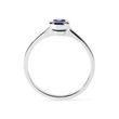 BEZEL SET SAPPHIRE RING IN WHITE GOLD - SAPPHIRE RINGS - RINGS