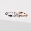 PEAR SHAPED DIAMOND STACKABLE RING IN ROSE GOLD - DIAMOND ENGAGEMENT RINGS - ENGAGEMENT RINGS