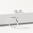 WHITE GOLD RING WITH A BRILLIANT - SOLITAIRE ENGAGEMENT RINGS - ENGAGEMENT RINGS