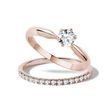 DIAMOND ENGAGEMENT RING SET IN ROSE GOLD - ENGAGEMENT AND WEDDING MATCHING SETS - ENGAGEMENT RINGS