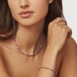 PINK SAPPHIRE BRACELET WITH PEARLS IN WHITE GOLD - MINERAL BRACELETS - BRACELETS