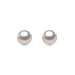 Boucles d'oreilles d'or blanc avec perles Akoya