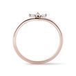 ROSÉGOLDRING MIT 3 DIAMANTEN IM MARQUISE-SCHLIFF - VERLOBUNGSRINGE DIAMANTEN - VERLOBUNGSRINGE