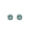 BLUE DIAMOND STUD EARRINGS IN WHITE GOLD - DIAMOND STUD EARRINGS - EARRINGS