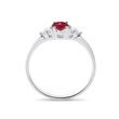 WHITE GOLD RING WITH RUBY - RUBY ENGAGEMENT RINGS - ENGAGEMENT RINGS