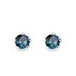 LONDON TOPAZ WHITE GOLD STUD EARRINGS - TOPAZ EARRINGS - EARRINGS