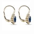 BOUCLES D'OREILLES HALO EN OR AVEC SAPHIRS ET DIAMANTS - BOUCLES D'OREILLES EN SAPHIR - BOUCLES D'OREILLES