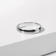 MEN'S WEDDING RING IN WHITE GOLD WITH TWO ENGRAVED LINES - RINGS FOR HIM - WEDDING RINGS